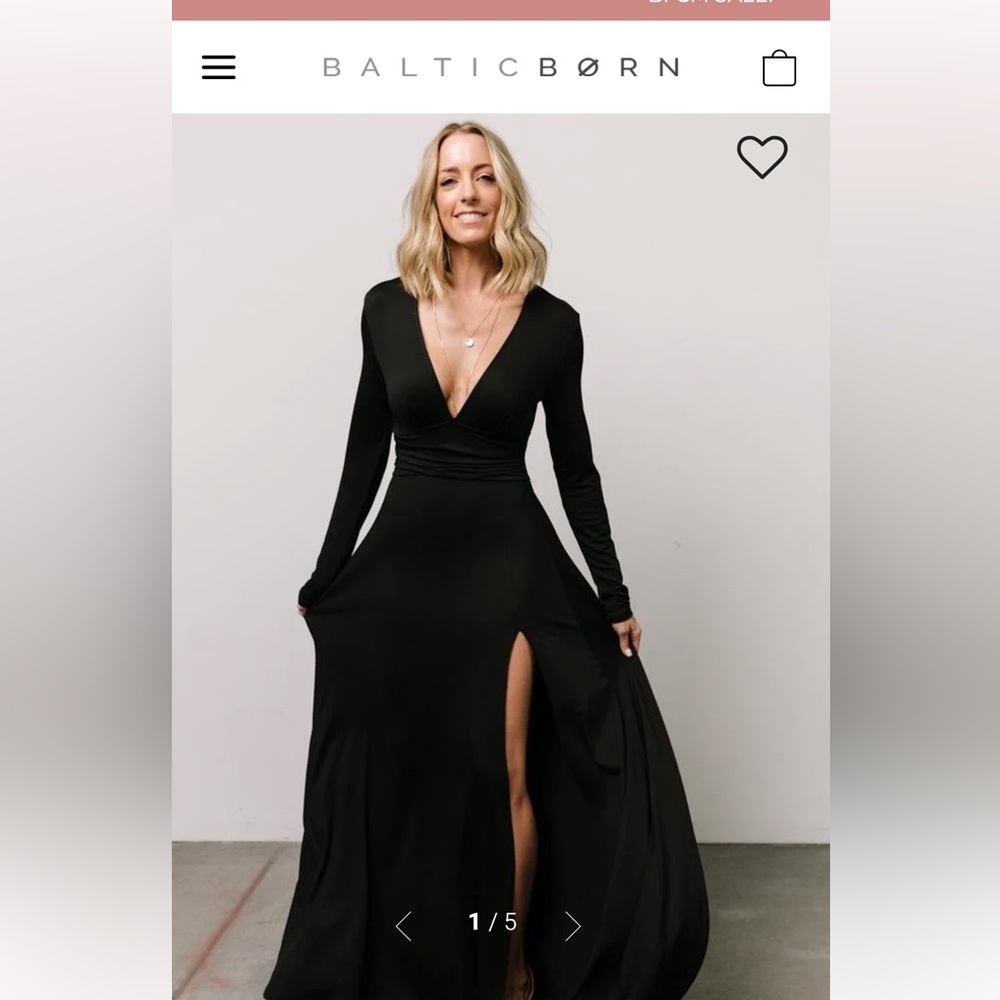 Elegant long black dress